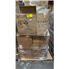 Image 1 : PALLET OF ASSORTED ITEMS INCLUDING; GREENCENTURY 24OZ BAGASSE DELI CONTAINERS, THEO 28OZ 3C PLASTIC
