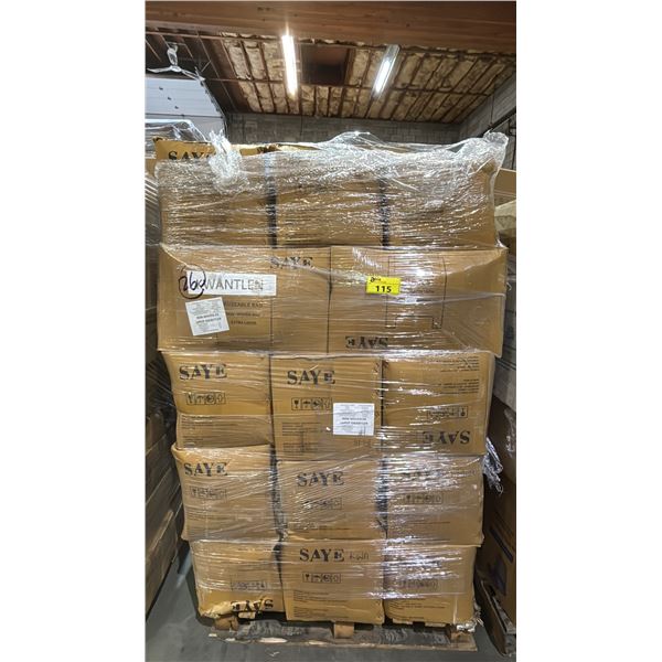 PALLET OF 30 BOXES OF SAYE REUSABLE NON-WOVEN EXTRA LARGE BAGS - 250 PER BOX = APPROX 7,500 BAGS