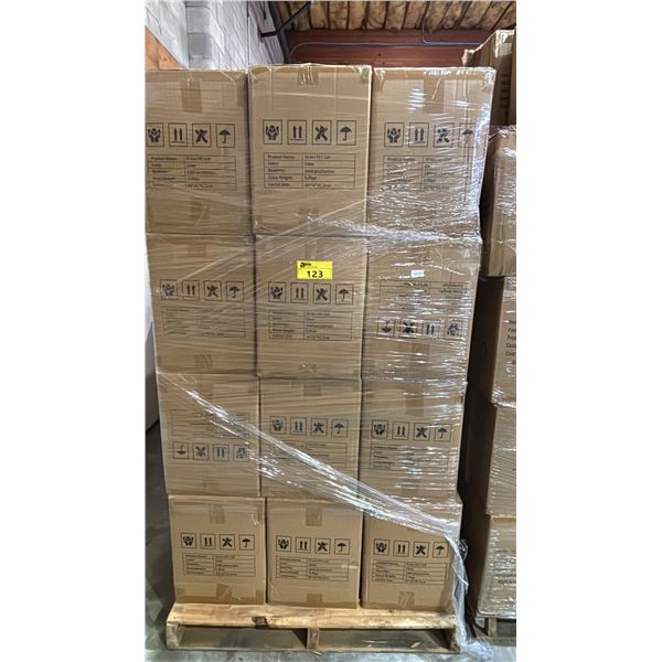 PALLET OF 36 BOXES OF THEO 7OZ PET PLASTIC CUPS - 1,000 PER BOX = APPROX 36,000 CUPS TOTAL *MUST