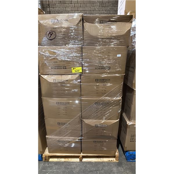 PALLET OF 36 BOXES OF ZENPACK KRAFT PAPER BAGS - 500 BAGS PER BOX = APPROX 18,000 BAGS TOTAL