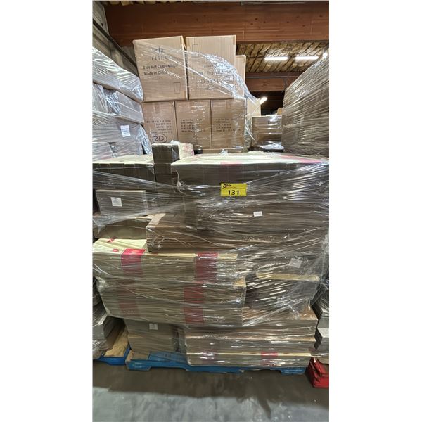 PALLET OF APPROX 1,600 ASSORTED SIZE AARON'S PIZZA BRANDED PIZZA BOXES *MUST TAKE ALL*