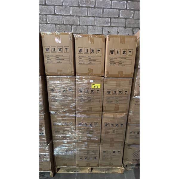 PALLET OF 33 BOXES OF THEO 8OZ PET CUPS - 1,000 PER BOX = APPROX 33,000 CUPS TOTAL *MUST TAKE ALL*