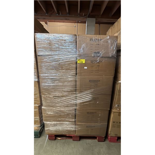 PALLET OF 36 BOXES OF ZENPACK KRAFT PAPER BAGS - 500 BAGS PER BOX = APPROX 18,000 BAGS TOTAL