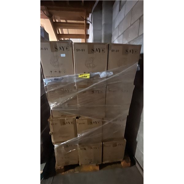 PALLET OF 48 BOXES OF SAYE SY-51 5X5 PP HINGED CONTAINERS - 250 PER BOX = APPROX 12,000 CONTAINERS