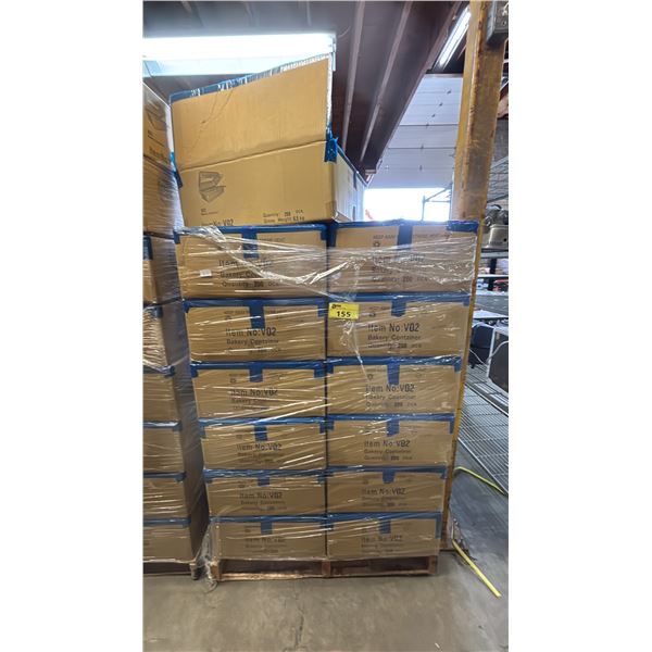 PALLET OF 25 BOXES OF V02 BAKERY CONTAINERS - 200 PER BOX = APPROX 5,000 CONTAINERS TOTAL *MUST TAKE