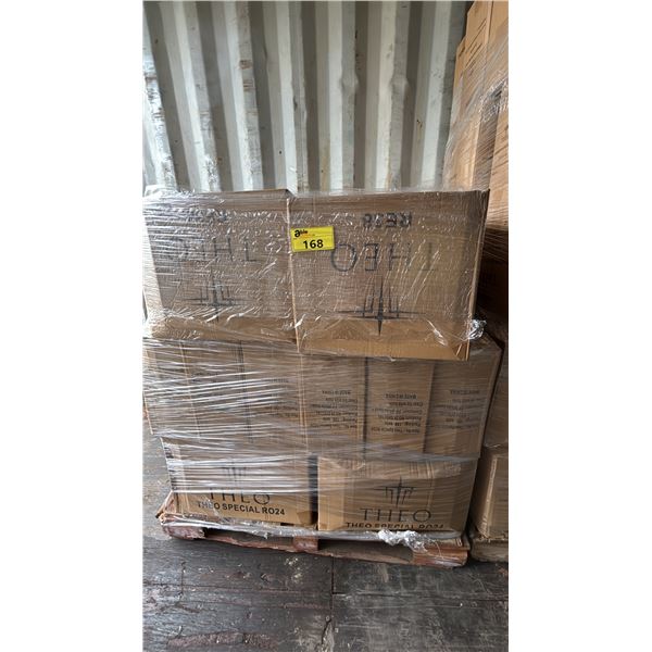 PALLET OF 10 BOXES OF THEO RE38 38OZ RECTANGULAR CONTAINERS WITH LIDS - 150 PER BOX = APPROX 1,500