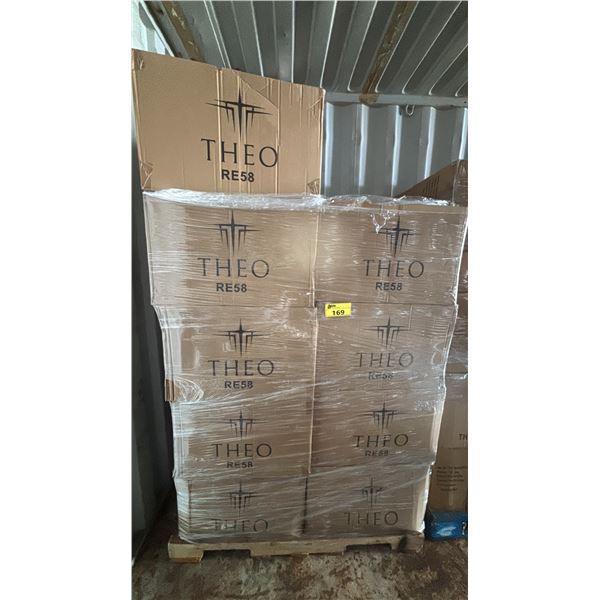 PALLET OF 26 BOXES OF THEO RE58 58OZ RECTANGULAR CONTAINERS WITH LIDS - 150 PER BOX = APPROX 6,500
