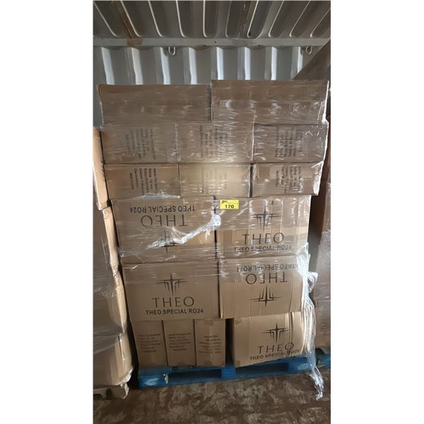 PALLET OF 40 BOXES OF THEO SPECIAL RO24 24OZ PLASTIC CONTAINERS WITH LIDS - 150 PER BOX = APPROX