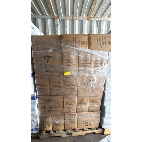 PALLET OF 46 BOXES OF THEO RE28 28OZ RECTANGULAR CONTAINERS WITH LIDS - 150 PER BOX - APPROX 6,900