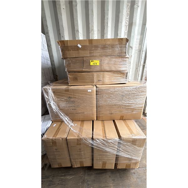 PALLET OF 17 BOXES OF THEO LUNCH NAPKINS 1PLY - 6,000 PER BOX = APPROX 102,000 NAPKINS TOTAL