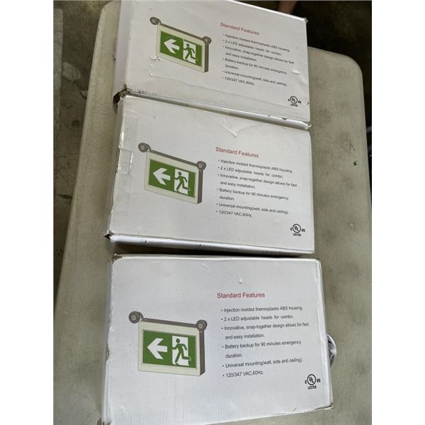 3 LED SAFETY EXIT SIGNS