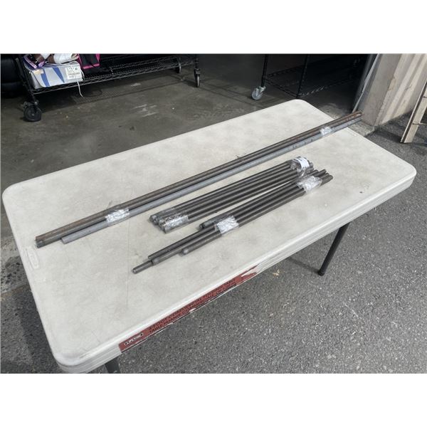 3 BUNDLES OF METAL RODS APPROX 22 AND 48 INCH