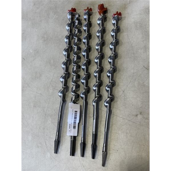 5 NEW IRVING #17 12" WOOD DRILL BITS