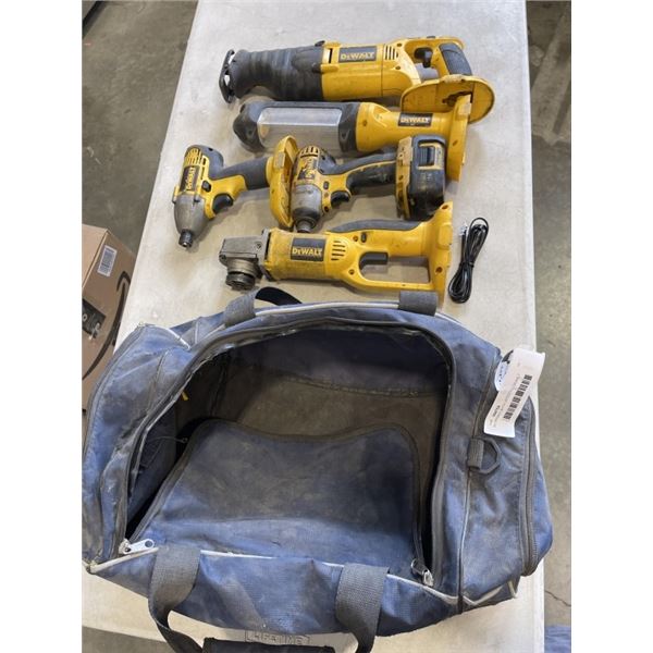 WORKBAG WITH UNTESTED DEWALT TOOLS