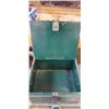 Image 2 : ANTIQUE METAL SHIP STRONG BOX, 19 X 22 INCH