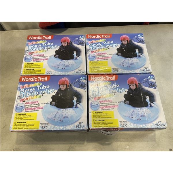 4 INFLATEABLE TUBS W/ HANDLES - FOR SNOW OR WATER