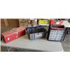 Image 1 : METAL TOOLS BOX W/ CONTENTS AND 2 PARTS ORGANIZERS