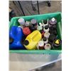 Image 1 : TOTE OF ASSORTED SHOP FLUIDS