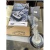 Image 2 : BOX OF AUTOMOTIVE ITEMS INCULDING RV COVER AND SEANAL WHEEL COVER AND BENDING CAR MOP
