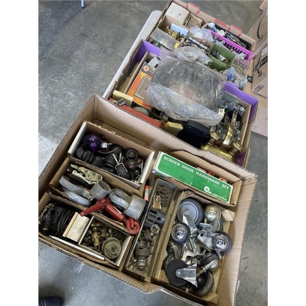 3 BOXES OF VARIOUS TOOLS AND HARDWARE