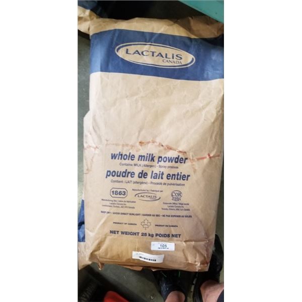 25KG BAG OF LACTALIS WHOLE MILK POWDER