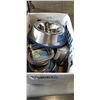 Image 1 : BOX OF NEW STAINLESS DOG BOWLS - SMALL MEDIUM AND LARGE