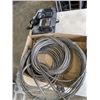 Image 1 : WORKS BATTERY AND CHARGER, AND BUNDLES OF CABLE