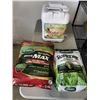 Image 1 : 2 BAGS AND JUG OF LAWN FOOD AND FERITLIZER