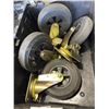 Image 2 : SET OF 4  8IN CASTERS - 2 STRAIGHT, 2 WITH BREAKS, TOTE INCLUDED
