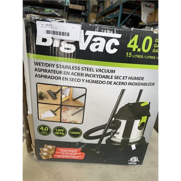 BIG VAC 4.0 SHOP VAC
