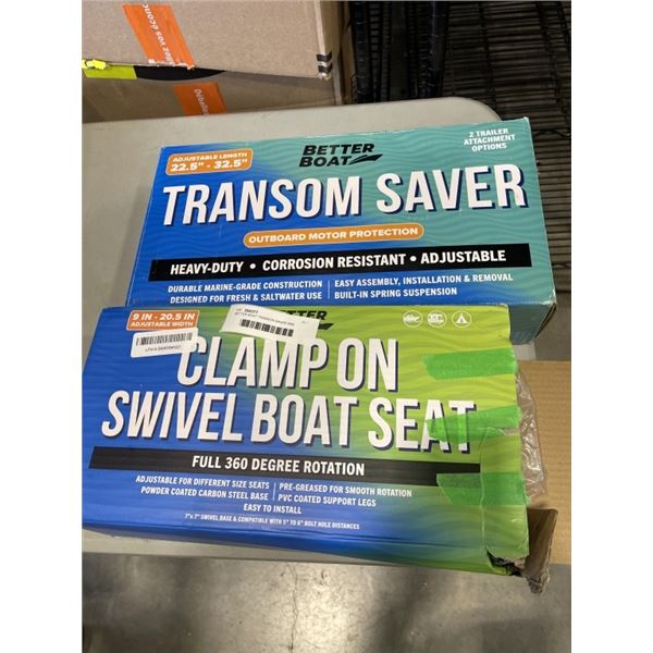 BETTER BOAT TRANSON SAVER AND CLAMP ON SWIVEL BOAT SEAT