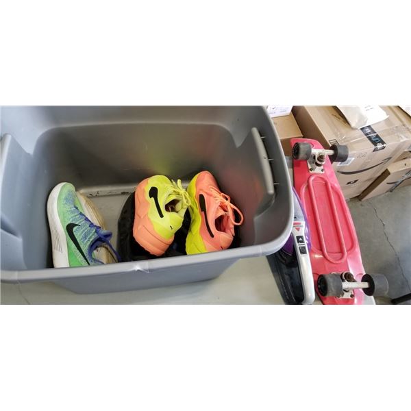 ASSORTED MENS SHOES, FISH SKATEBOARD
