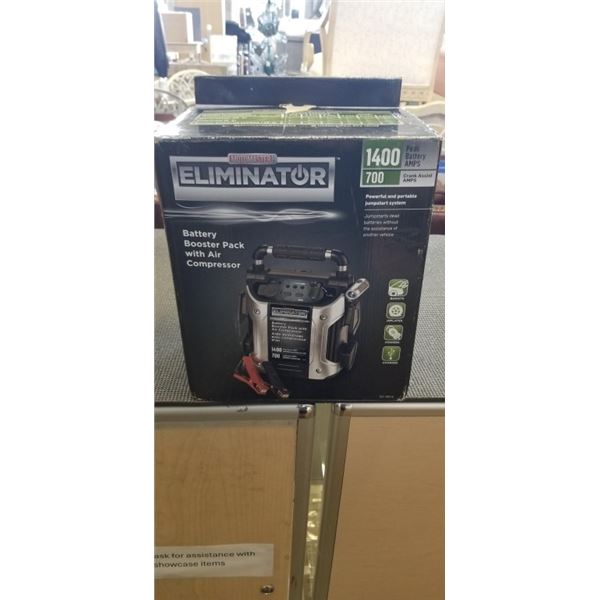 ELIMINATOR BATTERY BOOSTER PACK AND SEARS CRAFTSMEN 3/8" DRILL DRIVER WITH BATTERY AND CHARGER AND M