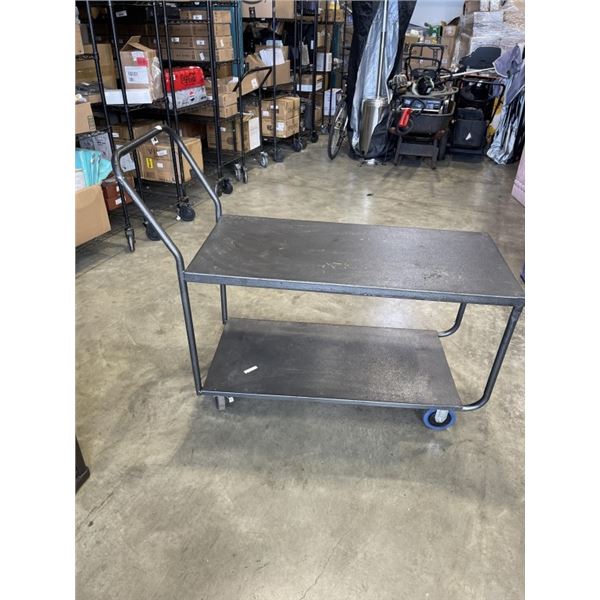METAL TWO TIER ROLLING SHOP CART