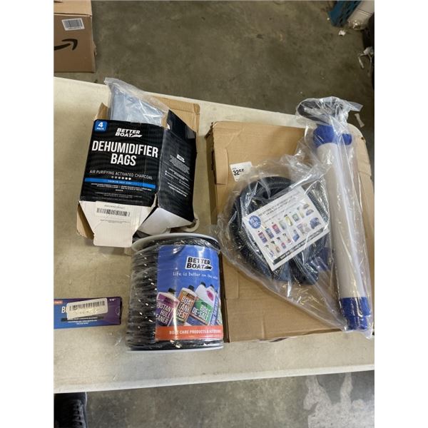 BETTER BOAT BILGE PUMP ANCHOR ROPE 3/8 BY 100FT AND DEHUMIDIFER BAGS BOW SHACKLES