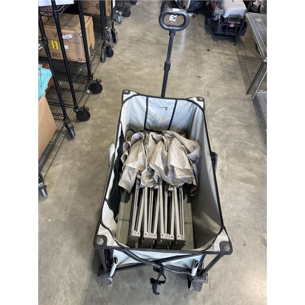 WOODS FOLDING WAGON AND AIR MATTRESS FRAME