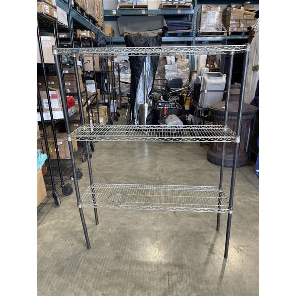 METAL WIRE RACK 48 INCH WIDE, 14 INCH DEEP 63 TALL