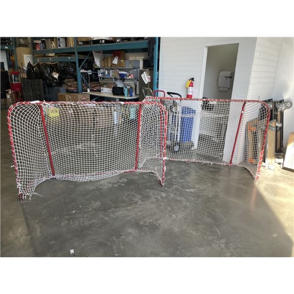 TWO IRON HEAVY DUTY HOCKEY NETS