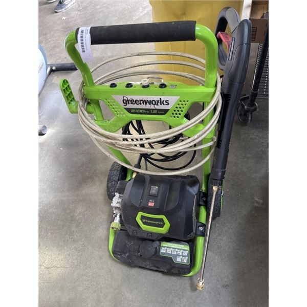 GREENWORKS 2100 PSI PRESSURE WASHER