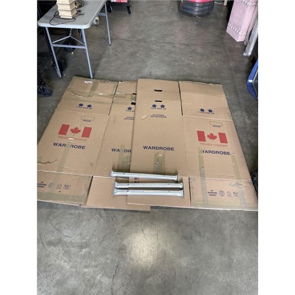 3 WARDROBE MOVING BOXES
