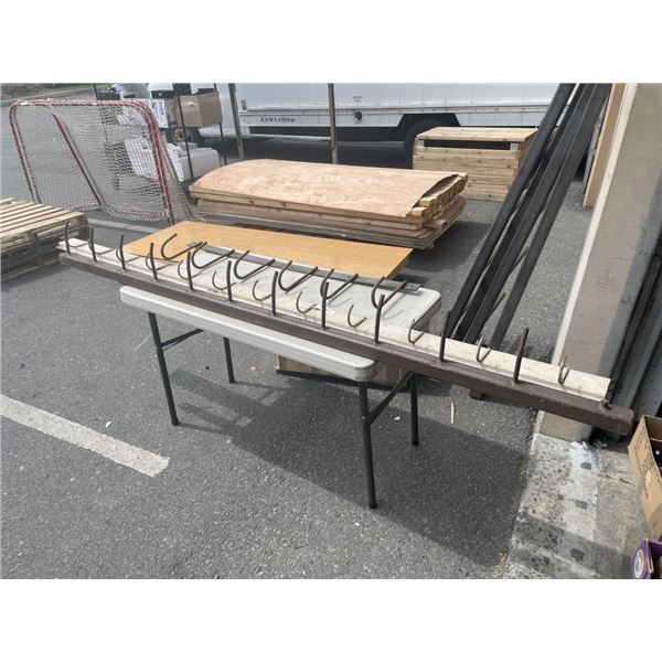 3 METAL WALL RACKS / HOOKS