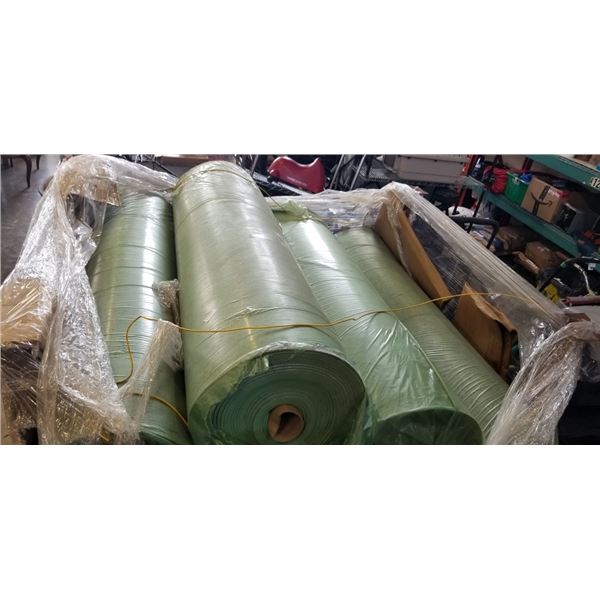 3 NEW ROLLS OF SHOCK ABSORBING UNDERLAY, APPROX 4FT X 100FT EACH, VARIOUS STYLES BUYERS CHOICE, FIRS