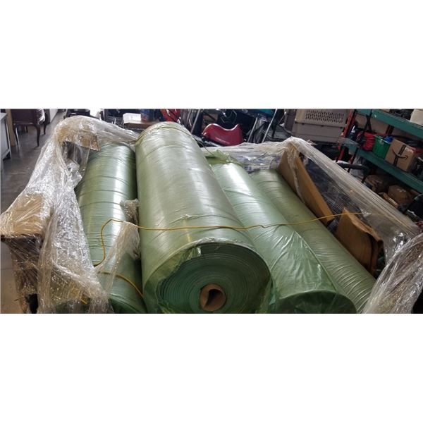 3 NEW ROLLS OF SHOCK ABSORBING UNDERLAY, APPROX 4FT X 100FT EACH, VARIOUS STYLES BUYERS CHOICE, FIRS