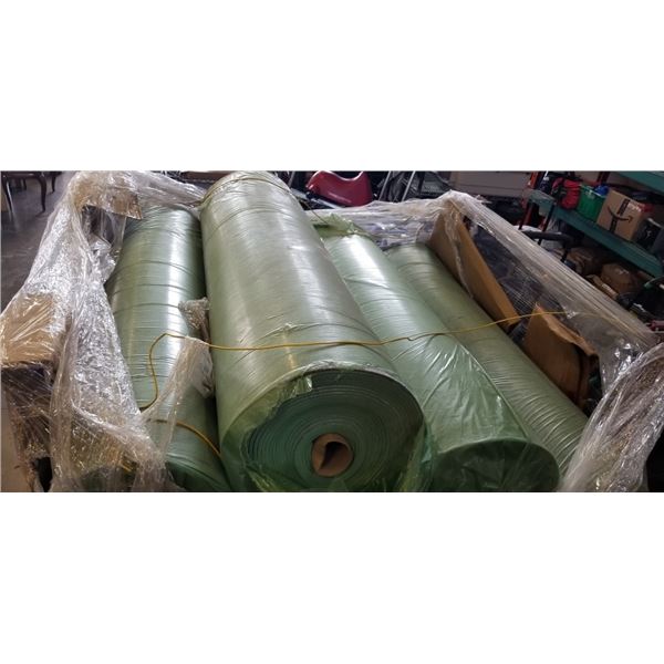 3 NEW ROLLS OF SHOCK ABSORBING UNDERLAY, APPROX 4FT X 100FT EACH, VARIOUS STYLES BUYERS CHOICE, FIRS