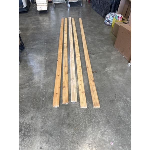 5 NEW 12FT PREMIUM KNOTTY CEDAR 2X4'S