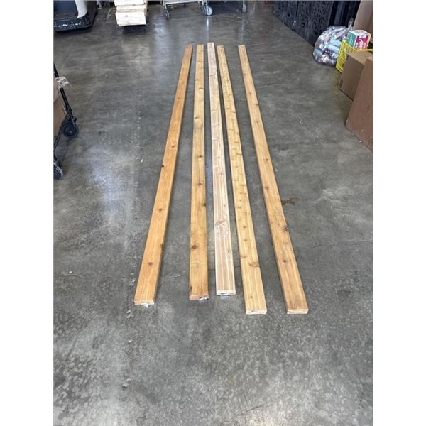 5 NEW 12FT PREMIUM KNOTTY CEDAR 2X4'S