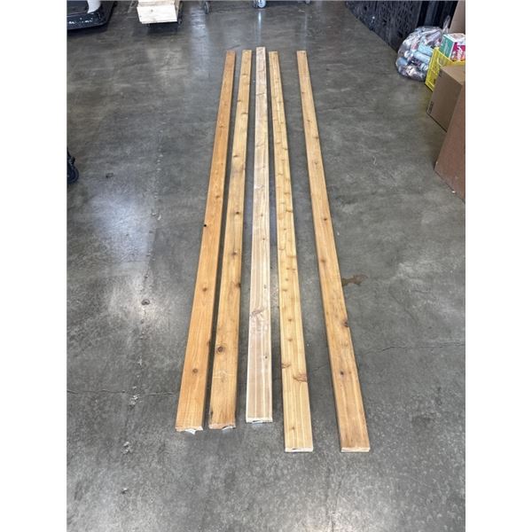 5 NEW 12FT PREMIUM KNOTTY CEDAR 2X4'S