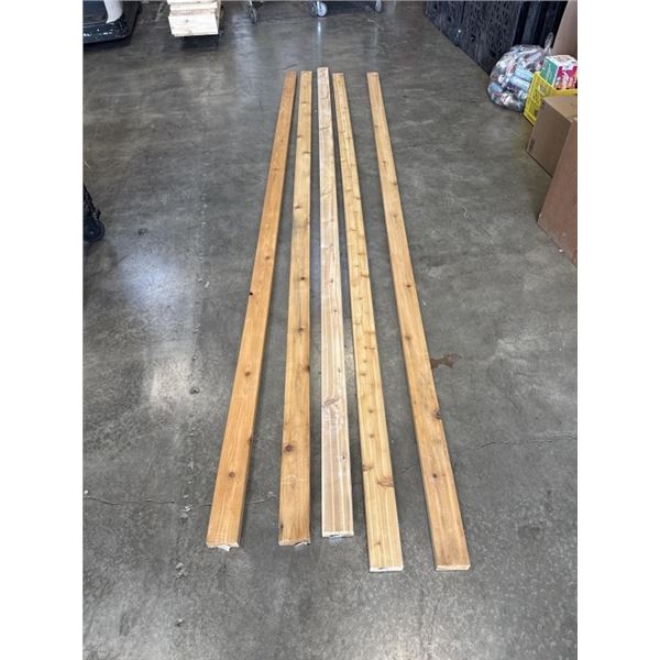 5 NEW 12FT PREMIUM KNOTTY CEDAR 2X4'S