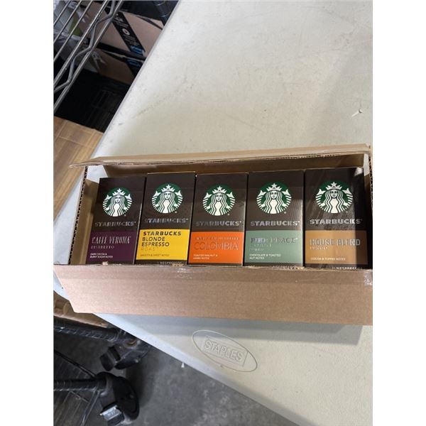 50 NEW STARBUCKS NESPRESSO PODS 5 DIFFERENT FLAVORS
