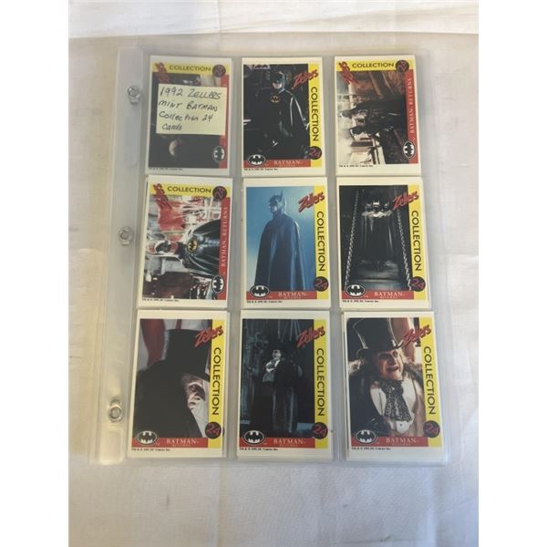 1992 ZELLERS MINT BATMAN COLLECTION 24 CARDS, RARE